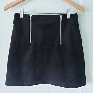 Forever 21 Black Faux Suede Skirt
